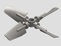 四窄叶法兰可拆旋桨式