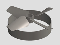 四窄叶旋桨式（带稳定环）