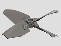 四窄叶可拆旋桨式