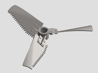 三窄叶锯齿形可拆旋桨式