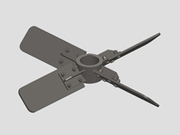 四斜叶开启涡轮式