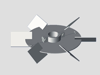 斜叶可拆圆盘涡轮式