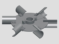 半圆弧可拆圆盘涡轮式